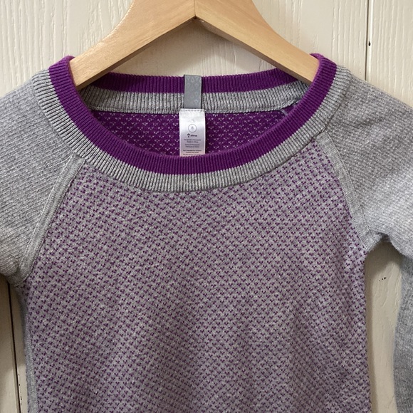 Ivivva Grey & Purple Lightweight Knit Sweater - Picture 2 of 7